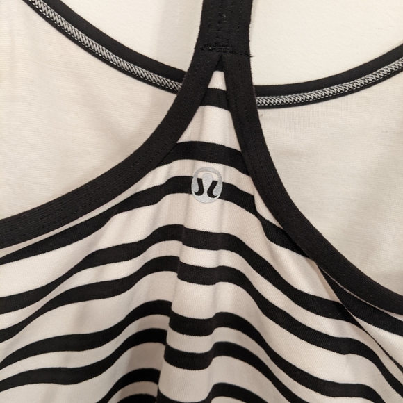 Lululemon Power Y Tank *Luon Light Twin Stripe Black/Black 4 - Picture 16 of 16